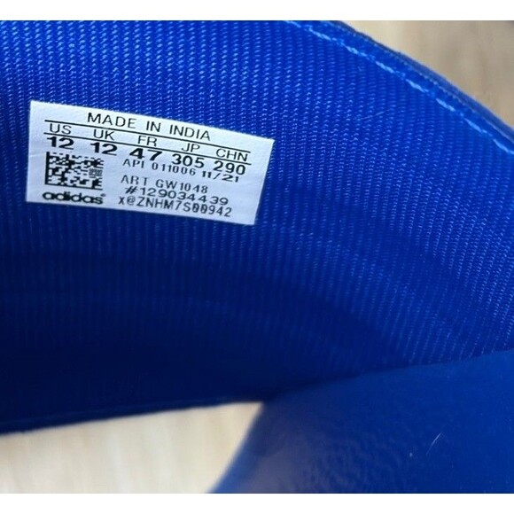 Adidas Adilette Comfort Slides Men Size 12 Style GV1048 Royal Blue White New Box main image 15